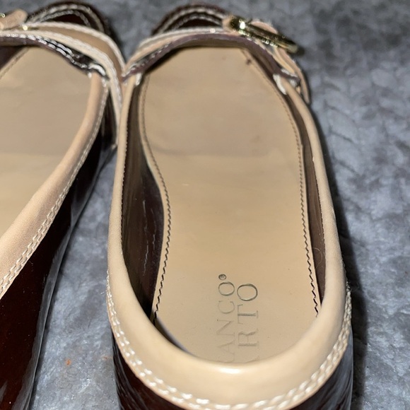 Franco Sarto 2 Tone Patent Leather Kody Flats Adorned w Large buckle design - Picture 8 of 13